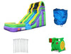 Moonwalk USA Inflatable Bouncers 18'H Double Dip Inflatable Slide Wet n Dry W-262