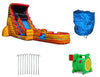 Moonwalk USA Inflatable Bouncers 18'H Volcano Screamer Inflatable Slide Wet n Dry W-304