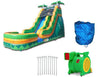 Moonwalk USA Inflatable Bouncers 19'H Palm Tree Slide Wet n Dry W-281