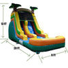 Image of Eagle Bounce 13'H Palm Tree Water Slide Specifications