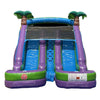 Eagle Bounce Inflatable Slide Eagle Bounce 13'H Dual Lane Purple Water Slide TB-S-101