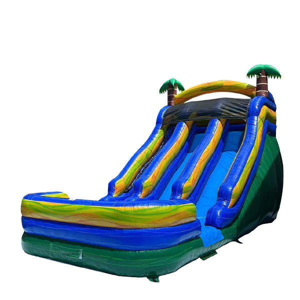 Eagle Bounce Inflatable Slide Eagle Bounce 18'H Dual Lane Green Slide Wet n Dry TB-S-103