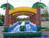 Moonwalk USA Inflatable Bouncers Dual Lane Paradise Inflatable Slip N Slide with Pool W-662