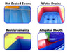 Moonwalk USA Inflatable Bouncers Princess Castle Combo Commercial Bounce House C-035