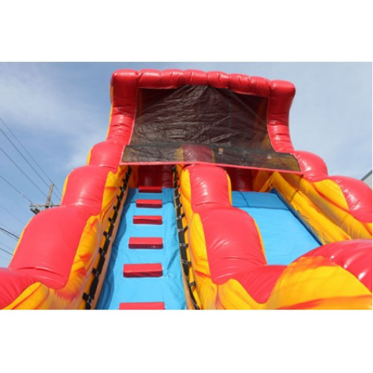Moonwalk USA Inflatable Slide 18'H Volcano Inflatable Slide Wet n Dry W-065