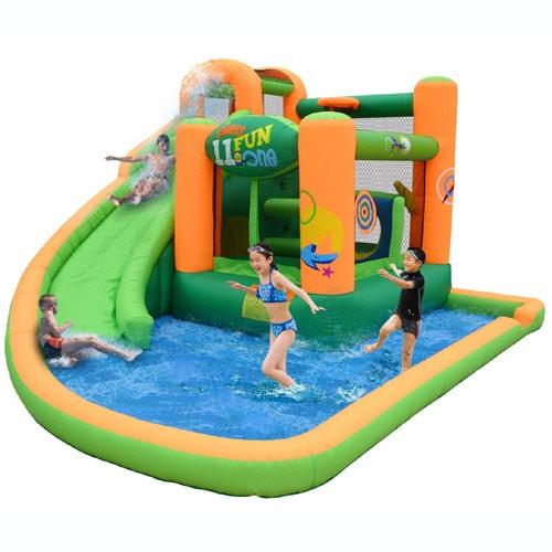 Kidwise Residential Bounce House KidWise Endless Fun 11 in 1 Inflatable Bounce House with Waterslide KWSS-9306