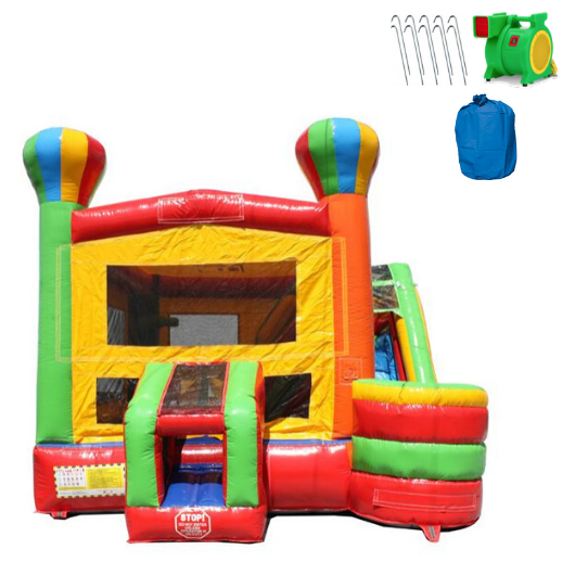 Moonwalk USA Commercial Bounce House 4-in-1 Commercial Bounce House Combo Wet n Dry C-142