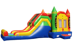 Commercial Bounce House - 5 in 1 Super Combo Crayon Bounce House - The Bounce House Store