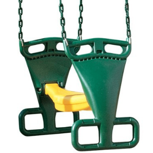 Kidwise Swing Set Molded Back-to-Back Glider with Chain