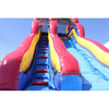 18'H Double Dip Inflatable Slide Wet/Dry (Red and Blue) - stairs