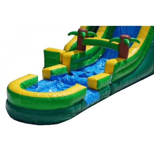 Moonwalk USA Inflatable Slide 18'H Palm Tree Screamer Inflatable Slide Wet n Dry W-302