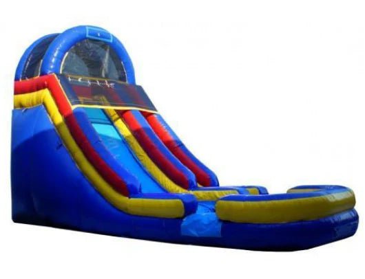 Moonwalk USA Inflatable Bouncers 18'H Cool Blue Inflatable Slide Wet n Dry W-238