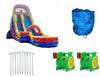 Moonwalk USA Inflatable Bouncers 22'H Rainbow Screamer Inflatable Slide Wet/Dry W-322