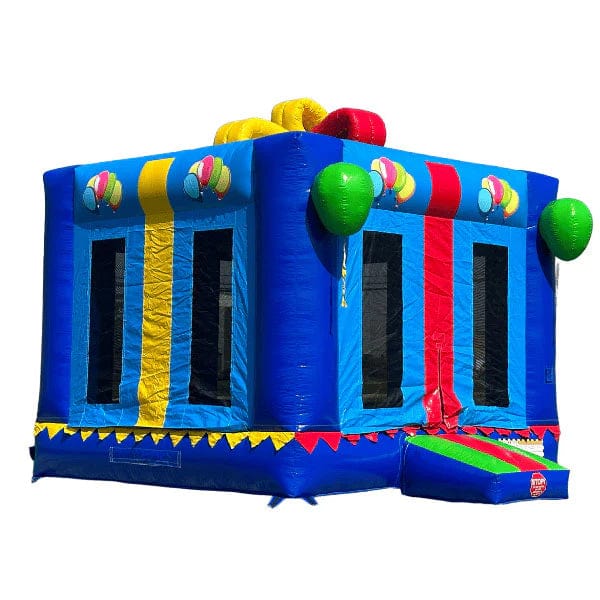 Moonwalk USA Inflatable Bouncers Blue Gift Box Bouncer