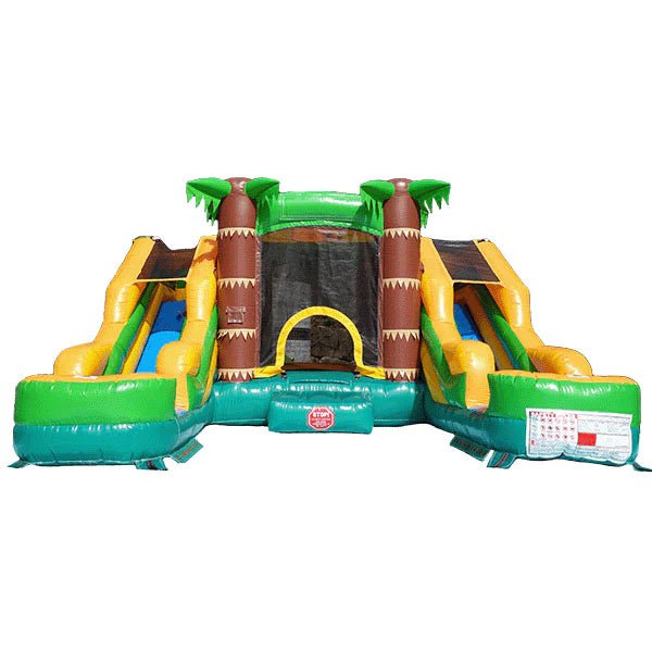 Eagle Bounce Residential Bounce House Eagle Bounce Dual Lane Palm Tree Combo Bouncer & Slide TB-C-010