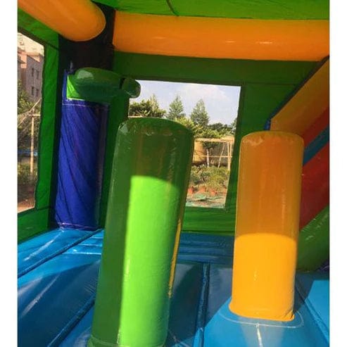 Moonwalk USA Inflatable Bouncers Rainbow Castle Combo Bouncer Wet n Dry C-141