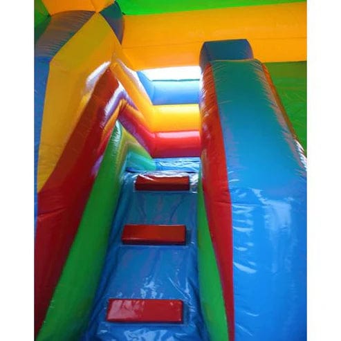 Moonwalk USA Inflatable Bouncers Rainbow Castle Combo Bouncer Wet n Dry C-141