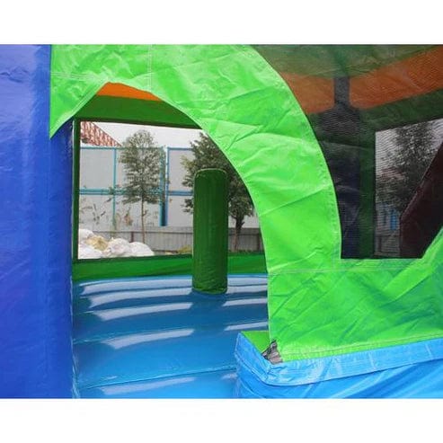Moonwalk USA Inflatable Bouncers Rainbow Castle Combo Bouncer Wet n Dry C-141
