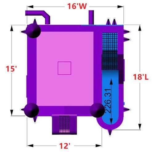 Moonwalk USA Inflatable Bouncers Pink Castle Combo Bouncer Wet n Dry C-144