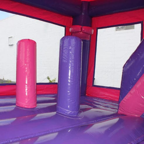 Moonwalk USA Inflatable Bouncers Pink Castle Combo Bouncer Wet n Dry C-144