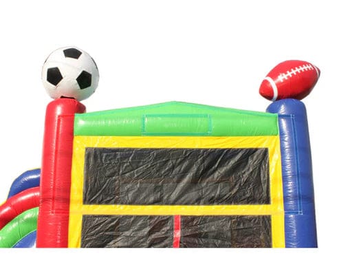 Moonwalk USA Inflatable Bouncers 2-Lane Sports Combo Bouncer w/ Pool C-186