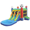Moonwalk USA Inflatable Bouncers 2-Lane Sports Combo Bouncer w/ Pool C-186