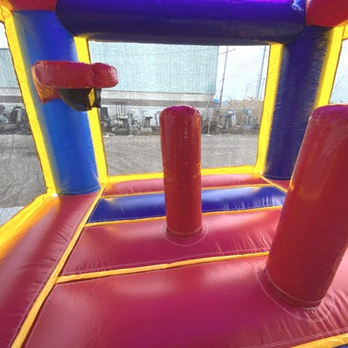 Moonwalk USA Inflatable Bouncers 2-Lane Balloon Combo Bouncer Bouncer w/ Pool C-188