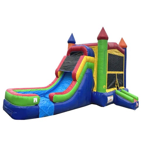 Moonwalk USA Inflatable Bouncers Rainbow Combo Bouncer Wet n Dry C-232