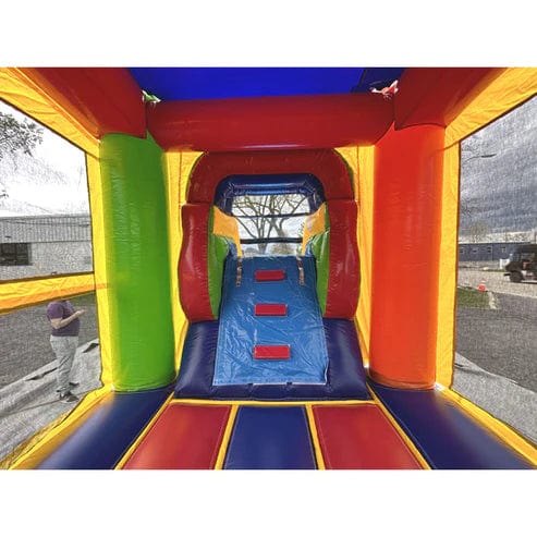 Moonwalk USA Inflatable Bouncers Rainbow Combo Bouncer Wet n Dry C-232