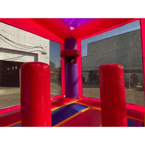 Moonwalk USA Inflatable Bouncers Pink Castle Combo Bouncer (Medium) Wet n Dry C-233