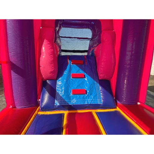 Moonwalk USA Inflatable Bouncers Pink Castle Combo Bouncer (Medium) Wet n Dry C-233