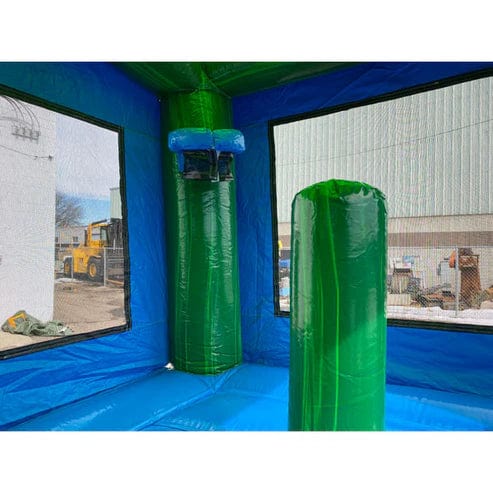 Moonwalk USA Inflatable Bouncers 2-Lane Green Combo Bouncer Wet n Dry C-284