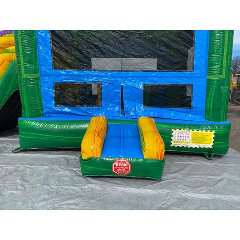 Moonwalk USA Inflatable Bouncers 2-Lane Green Combo Bouncer Wet n Dry C-284