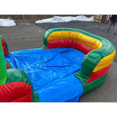 Moonwalk USA Inflatable Bouncers 2-Lane Palm Tree Combo Bouncer Wet n Dry C-288