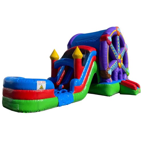 Moonwalk USA Inflatable Bouncers 2-Lane Ferris Wheel Combo Bouncer Wet n Dry C-289