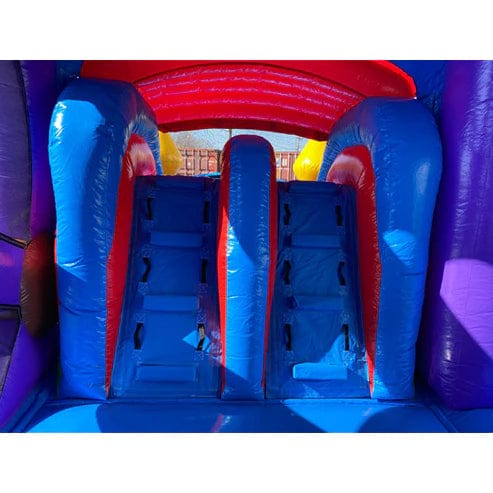 Moonwalk USA Inflatable Bouncers 2-Lane Ferris Wheel Combo Bouncer Wet n Dry C-289