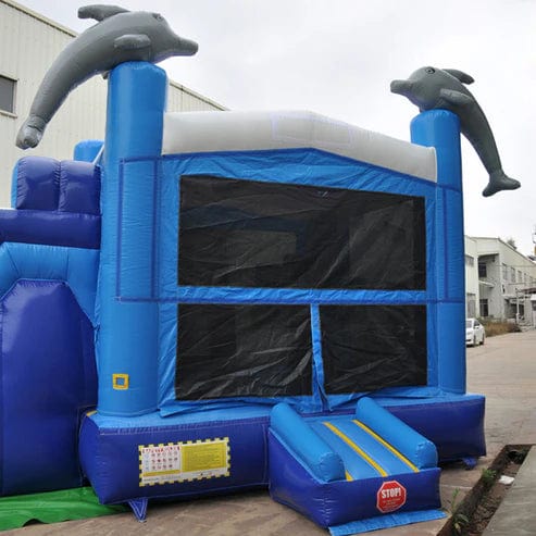 Moonwalk USA Inflatable Bouncers Dolphin Combo Bouncer Wet n Dry C-235