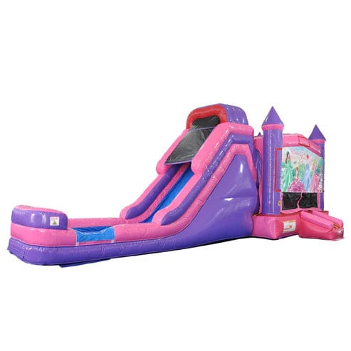 Moonwalk USA Inflatable Bouncers Pink Castle Combo Bouncer (XL) Wet n Dry C-389