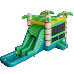 Eagle Bounce 14ft Palm Tree Combo With Pool Commercial Bouncer