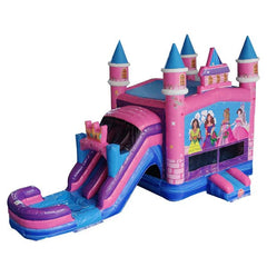 Eagle Bounce 17ft 2-Lane Princess Combo Wet n Dry Commercial Bouncer