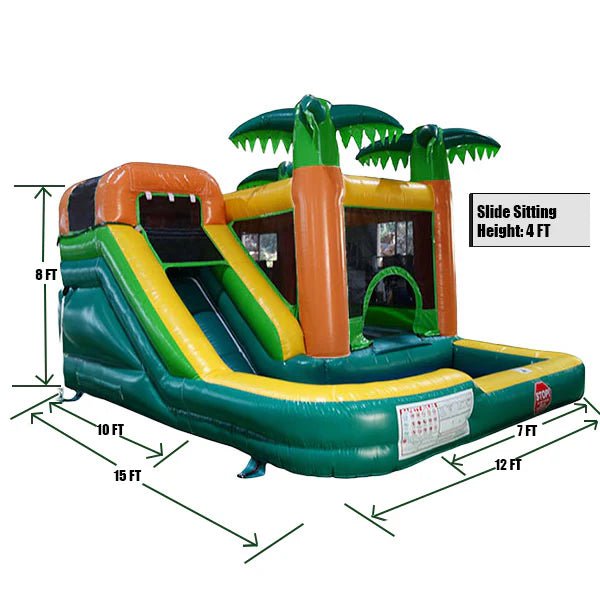 Eagle Bounce Residential Bounce House Eagle Bounce Palm Tree Combo Bouncer & Slide TB-C-002