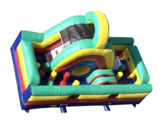 Moonwalk USA Inflatable Bouncers 20'L Backyard Obstacle Course O-050