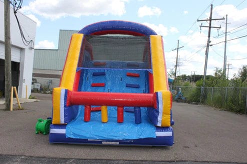 Moonwalk USA Inflatable Bouncers 12'H Dual Lane Slide With Removable Pool Bouncer O-035