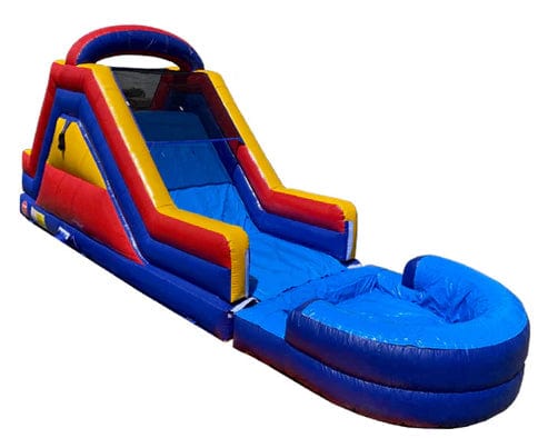 Moonwalk USA Inflatable Bouncers 12'H Dual Lane Slide With Removable Pool Bouncer O-035