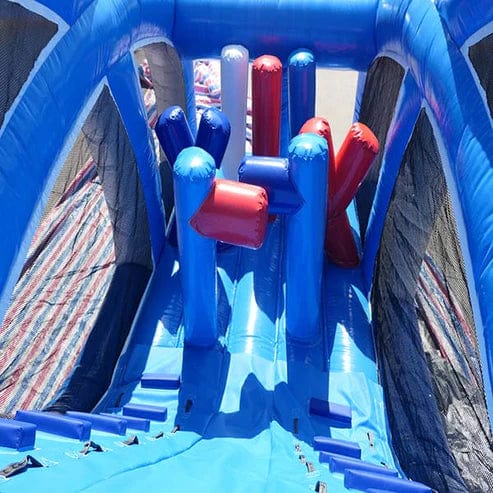 Moonwalk USA Inflatable Bouncers Tidal Wave Obstacle Course Bouncer Wet n Dry O-049