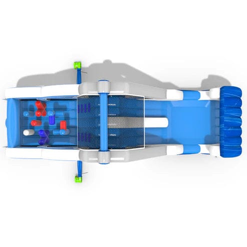 Moonwalk USA Inflatable Bouncers Tidal Wave Obstacle Course Bouncer Wet n Dry O-049