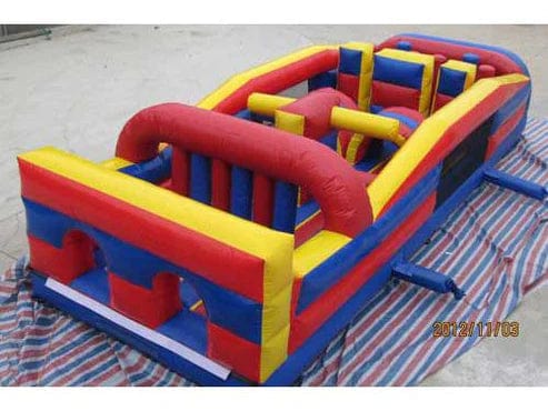 Moonwalk USA Inflatable Bouncers 62'Lx15'H Wet n Dry Obstacle Bouncer - Green O-122-G