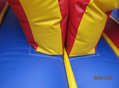 Moonwalk USA Inflatable Bouncers 51'Lx15'H Wet n Dry Obstacle Course Bouncer (Red) O-125-R