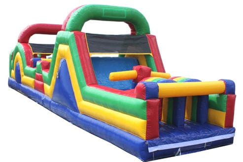 Moonwalk USA Inflatable Bouncers 40'L Green Obstacle Course Bouncer O-156-G