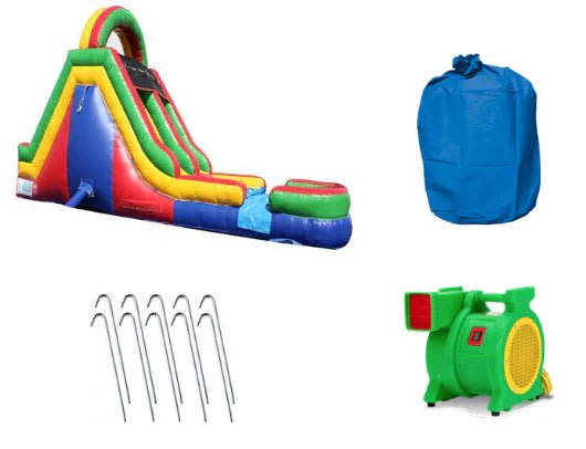 Moonwalk USA Inflatable Bouncers Obstacle Slide Piece - Green